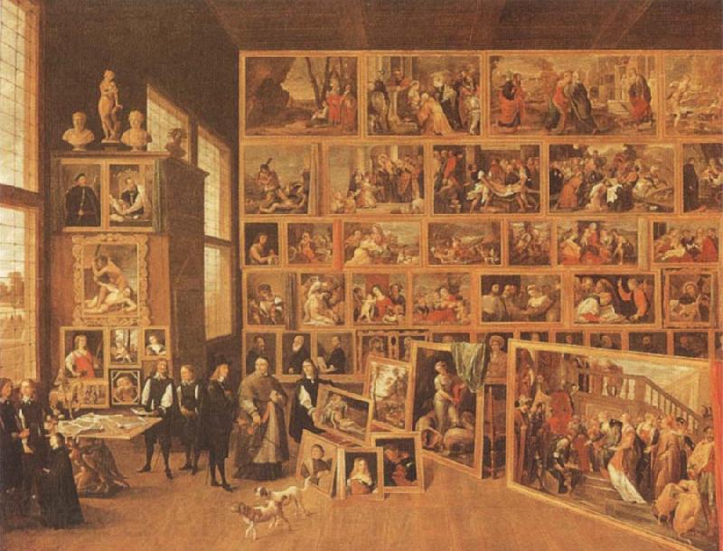 TENIERS, David the Younger Archduke Leopold william in his gallery at Brussels Norge oil painting art